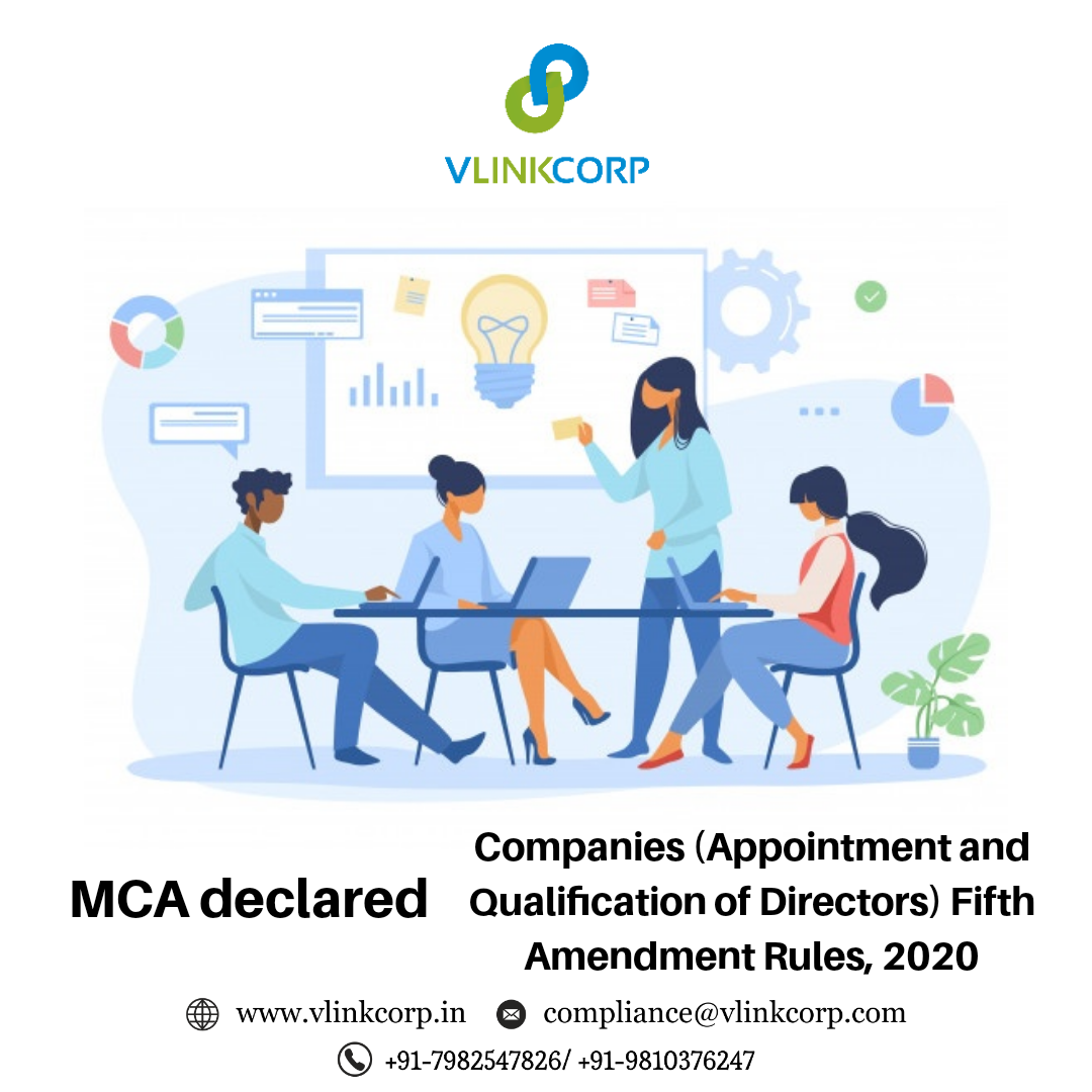 MCA declared Companies (Appointments and Qualifications of Directors) Fifth Amendment Rules, 2020.